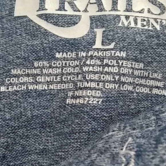 Open Trails Blue Short Sleeve Henley  NWT - Picture 6 of 6